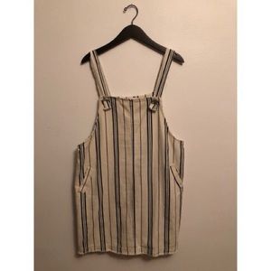 Altar’d state cream and blue overall dress.